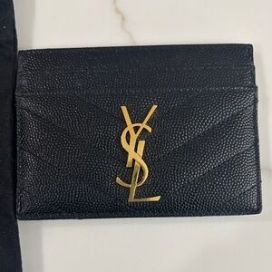 Saint Laurent Black Fabric Pouch